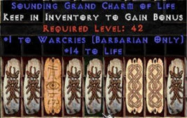9 x Pack - Barbarian Warcries w/ 10-20 Life GC - West Non-Ladder