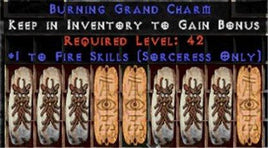 9 x Pack - Sorceress Fire Skills GC (plain) - Europe Ladder