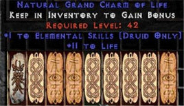 9 x Pack - Druid Elemental Skills w/ 10-20 Life GC - West Non-Ladder
