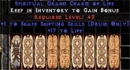 9 x Pack - Druid Shape Shifting Skills w/ 10-20 Life GC - West Non-Ladder