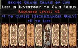 9 x Pack - Necromancer Curses w/ 10-20 Life GC - West Non-Ladder