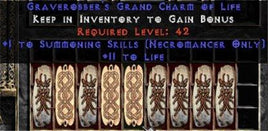 9 x Pack - Necromancer Summoning Skills w/ 10-20 Life GC - East Non-Ladder