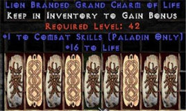 9 x Pack - Paladin Combat Skills w/ 10-20 Life GC - West Non-Ladder