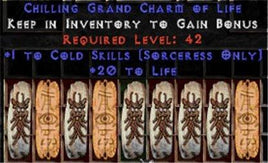 9 x Pack - Sorceress Cold Skills w/ 10-20 Life GC - West Non-Ladder