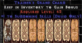 9 x Pack - Druid Summoning Skills GC (plain) - West Non-Ladder