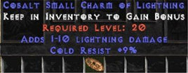 9 Resist Cold w/ 1-10 Lightning Damage SC - West Non-Ladder