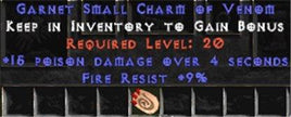 9 Resist Fire w/ 15 Poison Damage SC - West Non-Ladder
