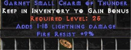 9 Resist Fire w/ 1-18 Lightning Damage SC - East Non-Ladder