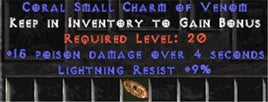 9 Resist Lightning w/ 15 Poison Damage SC - West Non-Ladder