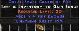 9 Resist Lightning w/ 2-4 Fire Damage SC - West Non-Ladder