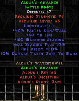 Aldur's Advance - 50% Fire Res - East HC Ladder