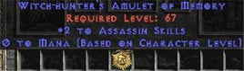 Assassin Amulet - 2 All Assn Skills & 0.75 MPL - Europe Ladder