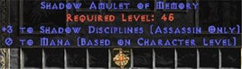 Assassin Amulet - 3 Shadow Disciplines & 0.75 MPL - Europe Non-Ladder