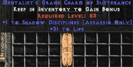 Assassin Shadow Disciplines w/ 31-34 Life GC - East HC Ladder