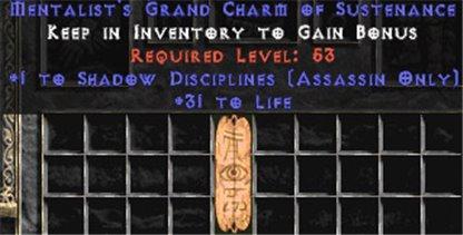 Assassin Shadow Disciplines w/ 31-34 Life GC - East HC Ladder