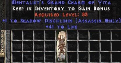 Assassin Shadow Disciplines w/ 41-44 Life GC - Europe Non-Ladder