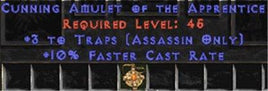 Assassin Amulet - 3 Traps & 10% FCR - Europe Non-Ladder