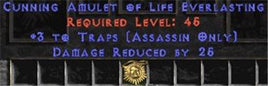 Assassin Amulet - 3 Traps & 25 PDR - Europe Non-Ladder