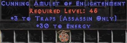 Assassin Amulet - 3 Traps & 30 Energy - West Ladder