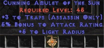 Assassin Amulet - 3 Traps & 5% AR - Europe HC Ladder