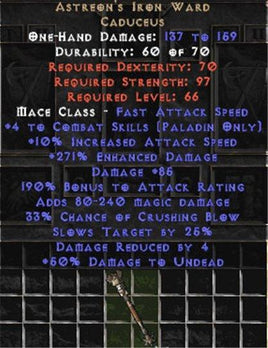 Astreon's Iron Ward +4 Skills & 265%+ ED - East Non-Ladder