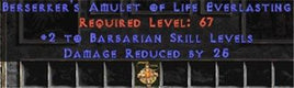 Barbarian Amulet - 2 All Barb Skills & 25 PDR - East Non-Ladder