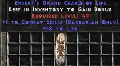 Barbarian Combat Skills w/ 10-20 Life GC - Europe Non-Ladder