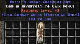 Barbarian Combat Skills w/ 10-20 Life GC - West Non-Ladder