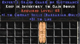 Barbarian Combat Skills w/ 31-34 Life GC - Europe HC Ladder
