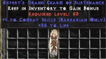 Barbarian Combat Skills w/ 35 Life GC - West Ladder