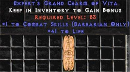 Barbarian Combat Skills w/ 41-44 Life GC - East Non-Ladder
