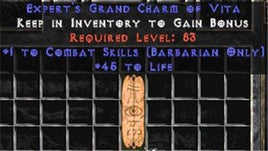 Barbarian Combat Skills w/ 45 Life GC - Europe Non-Ladder