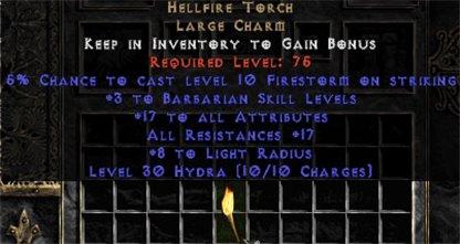Barbarian Hellfire 17-19 Resist All/17-19 Stats - East HC Ladder
