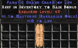 Barbarian Combat Masteries w/ 10-20 Life GC - Europe Non-Ladder