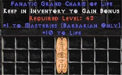 Barbarian Combat Masteries w/ 10-20 Life GC - Europe Non-Ladder