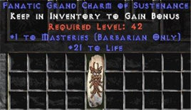 Barbarian Combat Masteries w/ 21-29 Life GC - Europe Non-Ladder
