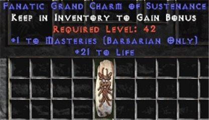 Barbarian Combat Masteries w/ 21-29 Life GC - Europe HC Ladder