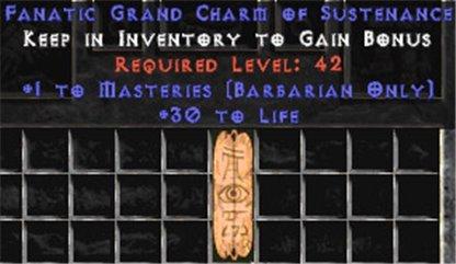 Barbarian Combat Masteries w/ 30 Life GC - East HC Ladder
