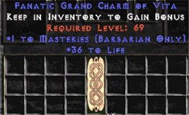 Barbarian Combat Masteries w/ 36-39 Life GC - Europe HC Ladder