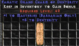 Barbarian Combat Masteries w/ 4-5 Dex GC - Europe Non-Ladder