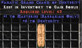 Barbarian Combat Masteries w/ 6 Dex GC - Europe HC Ladder