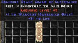Barbarian Warcries w/ 31-34 Life GC - Europe Non-Ladder