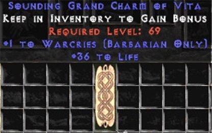 Barbarian Warcries w/ 36-39 Life GC - Europe Non-Ladder