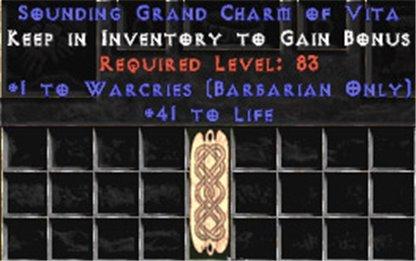 Barbarian Warcries w/ 41-44 Life GC - Europe Non-Ladder
