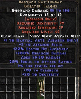 Bartuc's Cut-Throat 200/9 - Perfect - Europe Non-Ladder