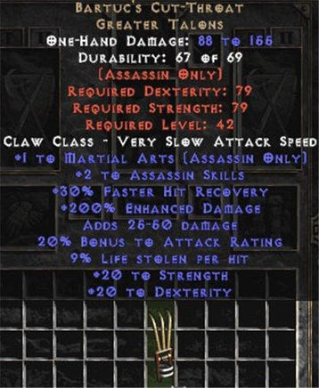 Bartuc's Cut-Throat 200/9 - Perfect - East Non-Ladder