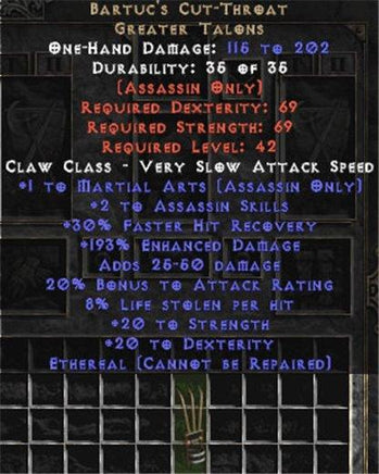 Bartuc's Cut-Throat - Ethereal - Europe Non-Ladder