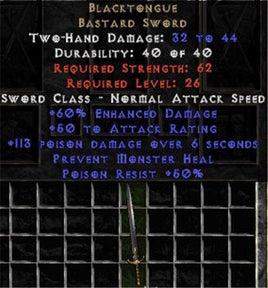 Blacktongue - +60% ED - Perfect - Europe Non-Ladder
