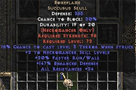 Boneflame +2 skill & 20-24 res - East Non-Ladder