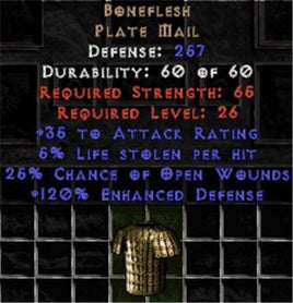 Boneflesh - 257 Def, +120% ED - Perfect - Europe Non-Ladder